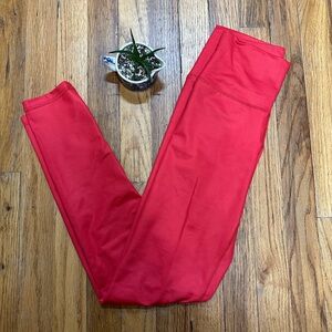 Aerie. Offline. Bold Red Pink Coral Leggings. Size S.